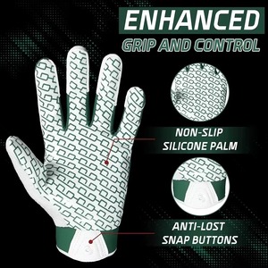 Guantes de Fútbol Americano de Alta Calidad 2026, Transpirables, Flexibles, de Dedo Completo, Ligeros, con Protección Sublimada en la Palma - Product Image 5