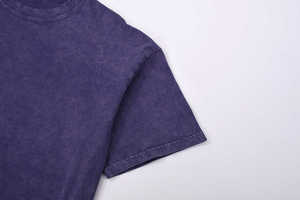 Camiseta Deportiva de Lona Transpirable y Ecológica, Corte Ajustado, Estilo Vintage Lavado, Spandex/Poliéster, Lavado Ácido, Streetwear, Personalizable con Logotipo - Product Image 3