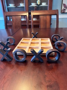 Handcrafted Kids Friendly <b>Coffee</b> <b>Table</b> Wooden Tic Tac Toe XOX XOX Tabletop Set Dominoes and Sets Family party toy <b>Coffee</b> gift - Product Image 3