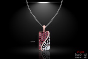 จี้ทองคำแท้ชุบทอง 14KT ได้รับการรับรองจาก IGI ประดับเพชรธรรมชาติทรงบริลเลียนต์ น้ำหนัก 1.01 กะรัต สี FG ความสะอาดระดับ VVS-VS เครื่องประดับอันหรูหรา - Product Image 3