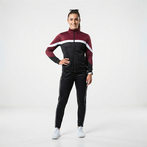 Women Cheerleading Training Tracksuit Full Zip Stand Collar Sports <b>Jacket</b> and Matching Pants Custom Teamwear - Product Image 2