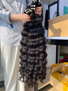 Extensiones de cabello humano virgen vietnamita 100%, máquina de cabello Remy recto, teje doble trama, 100gr, paquetes seguros de tinte más ligero - Product Image 2