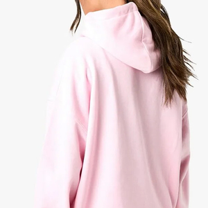 Sweat-shirt à capuche pour femme de haute qualité, personnalisable, respirant, doux, taille plus, avec logo brodé, pour l'hiver/l'automne - Product Image 4