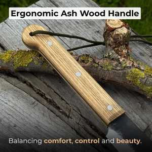 Couteau à lame en acier carbone de 0,7 mm d'épaisseur, manche en bois, modèle Sheepsfoot Zombie, pour le travail du bois - Product Image 5