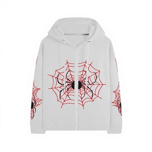 Sudadera con Capucha de Invierno con Gráfico de Araña Y2K, Sudadera con Cremallera Frontal y Logo, para Hombre y Mujer, Oversize, Estilo Urbano Vintage - Product Image 1