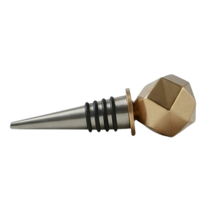 Bouchon de bouteille de vin et de champagne en acier inoxydable sur mesure, style personnalisé, argent, or, bouchon de bouteille artisanal en métal - Product Image 3