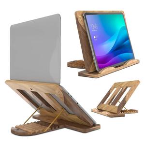 ขาตั้งจอแบบพกพาสำหรับ Mac Book ขาตั้งแล็ปท็อปไม้ ขาตั้งคอมพิวเตอร์สำหรับสำนักงาน ลดราคา - Product Image 3