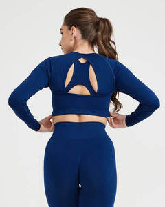 Women Seamless Sports <b>Bra</b> Racerback Scoop Neck Medium Support Yoga Fitness Solid Color Breathable Quick Dry SweatWicking - Product Image 2