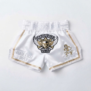 Pantalones Cortos de Boxeo y Muay Thai con Estampado Personalizado en la Parte Delantera, Elásticos, de Secado Rápido, Transpirables, 100% Poliéster, para Entrenamiento de Artes Marciales - Product Image 6
