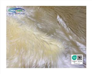 Fausse fourrure en polyester tricotée à poils longs, couleur jaune laiteux, haute qualité, pour tapis, jouets, vêtements, tissus et textiles de maison - Product Image 3