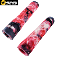 Poignée de guidon DABOMB MTB BMX DJ Enduro à motif croisé antidérapant, camouflage, trois couleurs, en caoutchouc souple, demi-flange 22,2 mm pour VTT