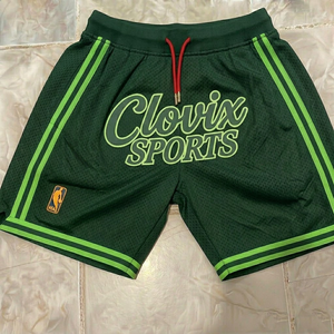 กางเกงบาสเก็ตบอลสีแดงเลือดนกสำหรับผู้ชาย Clovix พร้อมแถบข้างสีชมพู ระบายอากาศได้ดี ผลิตจากโพลีเอสเตอร์ เอวแบบมีเชือกผูก สไตล์สปอร์ต - Product Image 4
