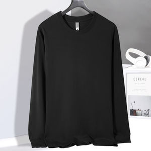 Camiseta de Algodón Premium, Cuello Redondo, Corte Regular, Manga Corta/Larga, Lisa, Básica, Informal, Personalizable, al por Mayor - Product Image 3