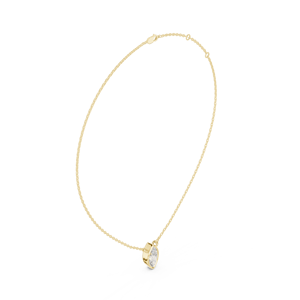 Pendentif en or 14 carats authentique avec diamant marquise serti clos, collier minimaliste et sophistiqué, bijoux fins élégants, boutique de détail - Product Image 4