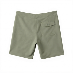 Pantalones Cortos Bermuda para Hombre, de Color Sólido, Secado Rápido, con Cordón Ajustable, Corte Atlético Informal, 100% Poliéster, Cintura Media, con Bolsillos - Product Image 3