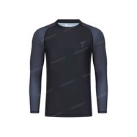 TRIMMY T-shirt de compression à manches courtes pour homme, 180g, 100% polyester, séchage rapide, imprimé numérique, logo frontal, vêtement de sport