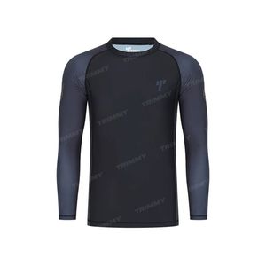 TRIMMY T-shirt de compression à manches courtes pour homme, 180g, 100% polyester, séchage rapide, imprimé numérique, logo frontal, vêtement de sport - Product Image 5