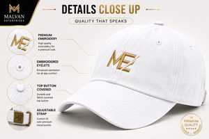 Gorra de Béisbol de Mezclilla Blanca de Moda 2026, 6 Paneles, Ajustable con Hebilla Metálica, Unisex, Casual, 100% Algodón, con Pedrería, Talla Única - Product Image 4