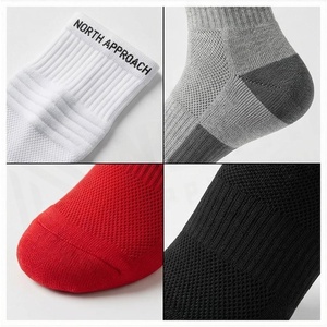 Crew <b>Socks</b> White Breathable Knitted Cotton Adult <b>Running</b> Summer Sports <b>Socks</b> - Product Image 4
