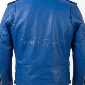 Veste en cuir véritable pour homme, cuir de vachette de qualité supérieure, durable, élégante, mode d'hiver, classique, moderne, tendance, vêtements en cuir - Product Image 5