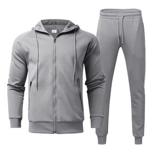 Ensemble de survêtement de golf décontracté 2 pièces pour homme, hiver, écologique, personnalisable, lourd, respirant, coupe classique, 100 % coton - Product Image 1