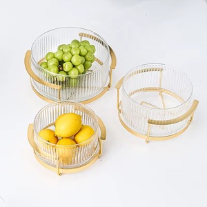 Bol en verre avec support en acier améliore la présentation des plats et l'esthétique moderne de la cuisine - Product Image 4