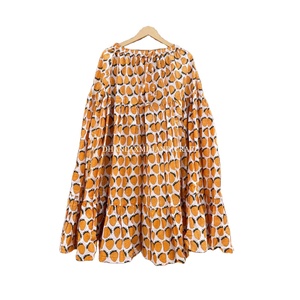 Women Two Tires <b>Skirt</b> Design Bohemian Style Cotton <b>Long</b> Wear <b>Skirts</b> Boho Printed Maxi Indian Tunic - Product Image 1