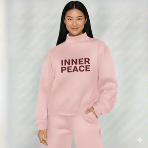 Casual Ladies Mockneck Pullover Warm Relaxed Fit Apparel - Product Image 1