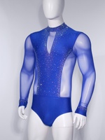 Vente en gros personnalisé Combinaisons pour hommes Stage de danse Performance Wear Patinage artistique Formation Dancewear Costume de danse latine