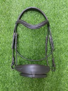 Equipo de cuero equino de calidad superior Horse Snaffle Jumping Brida trenzada Browbands y Noseband Productos para caballos ecuestres - Product Image 3