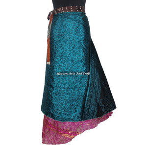 Nueva Falda Larga de Seda Estilo Bohemio para Mujer, 38 Pulgadas, Diseño Vintage Reversible, Estilo Indio Gitano, Talla Grande - Product Image 1
