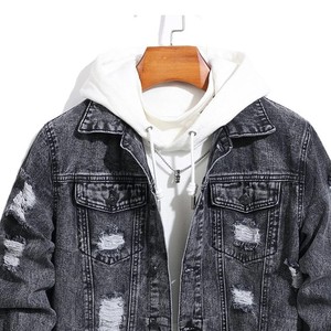 Wholesale Custom Men's <b>Denim</b> Jacket Eco-Friendly Breathable Washed Jean <b>Coat</b> Casual Streetwear OEM Factory Bulk Production - Product Image 3
