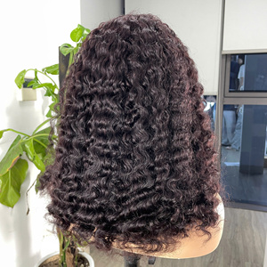 Peluca de Cabello Humano Rizado Birmano, Cabello Humano Natural al por Mayor, Cabello Humano Virgen de Alta Calidad 100% con Encaje Suizo - Product Image 3