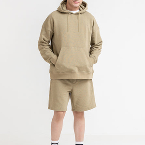 Sudadera con Capucha Extra Grande Beige Personalizada para Hombre, con Capucha con Cordón y Bolsillo Tipo Canguro, Estilo Casual Urbano - Product Image 1