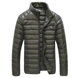Chaqueta de lona acolchada de invierno, color sólido, cortavientos, cálida, transpirable, con cremallera, estilo urbano, marca privada - Product Image 6