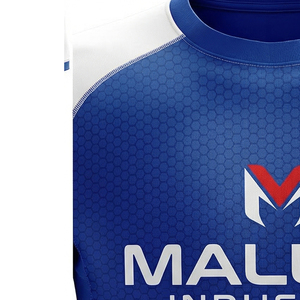 Ensemble de maillots et pantalons de football américain personnalisés en sublimation, à manches courtes, en tissu polyester respirant et à séchage rapide - Product Image 4