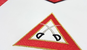 Captain Royal Arch Chapter apron red <b>machine</b> embroidery masonic apron fraternal regalia ceremonial apron - Product Image 4