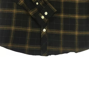 เสื้อเชิ้ตแขนยาวผ้าแฟลนเนลสำหรับผู้ชาย ทรงโอเวอร์ไซส์ ลายตารางบัฟฟาโลสีดำและสีเทา พร้อมกระดุมสองแถว - Product Image 4