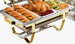 Recipiente para calentar comida tipo buffet rectangular de acero inoxidable de 9.5 Qt con calidad de restaurante al mejor precio - Product Image 6