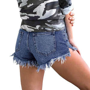 Short en jean tendance d'été de qualité à prix de gros, nouveau design, short en jean décontracté bleu clair - Product Image 4