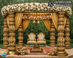 งานแต่งงานแบบทามิล แมนดาปมานาไว ที่เมลเบิร์น แมนดาปงานแต่งงานอินเดียใต้สุดหรู พร้อมฉากหลังและแผงฉากเวทีงานแต่งงานสุดอลังการ - Product Image 3