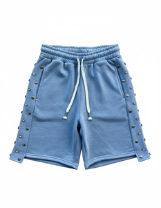 Conjunto Deportivo Personalizado de Dos Piezas para Hombre y Mujer, Sudadera con Capucha y Pantalones Cortos con Pedrería - Product Image 2