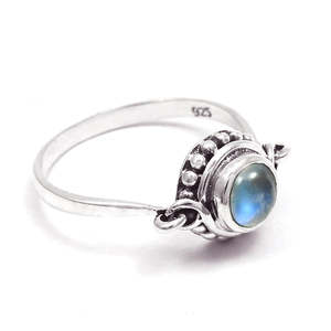 Natural Rainbow Moonstone Gemstone Ring Made From Solid 925 Sterling <b>Silver</b> <b>Crown</b> Chakra Engagement Ring In Bohemian Style - Product Image 1