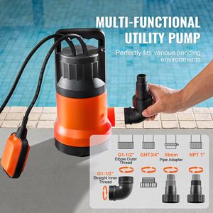Pompa Sommergibile da 1 HP, 4000 GPH, ad Alta Portata, con Prevalenza di 31 Piedi, Pompa per Pozzo, Pompa Utilitaria Portatile da 10 Piedi di Lunghezza - Product Image 4