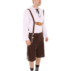 Lederhosen Bávaros Tradicionales Alemanes 2026 para Hombre, de Cuero Genuino, con Bordado Personalizado, Corte Recto, Anti-Manchas, Formales - Product Image 3
