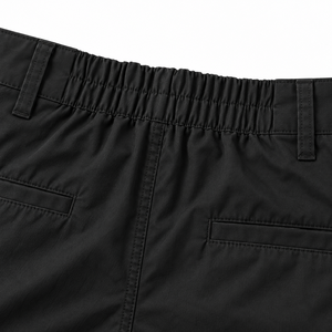 <b>Men's</b> <b>Black</b> <b>Cargo</b> <b>Pants</b> High Waist Multiple Pockets Zipper Cuffs Workwear Style Breathable Canvas Material Autumn Wear - Product Image 4