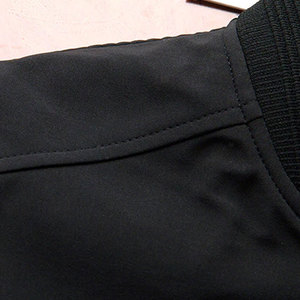 BRANIS SPORTS Blouson Bomber Noir Homme, Fermeture Éclair, Col Montant, Style Urbain, Hiver, Coupe-Vent, Polyester, Coupe Slim - Product Image 3