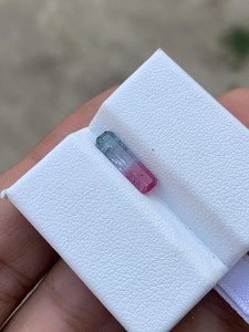 Turmalina rosa y gris, piedra preciosa suelta, turmalina natural bicolor, piedra preciosa facetada - Product Image 3