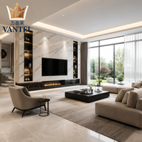 Ensemble de meubles de salon de luxe Vantel, canapé sectionnel moderne, table en marbre, meuble TV, meubles sur mesure