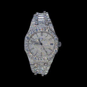 Reloj Mecánico de Acero Inoxidable para Hombre, con Diamantes de Imitación, Cristal VVS Moissanite, Resistente al Agua 3BAR, Superventas - Product Image 1